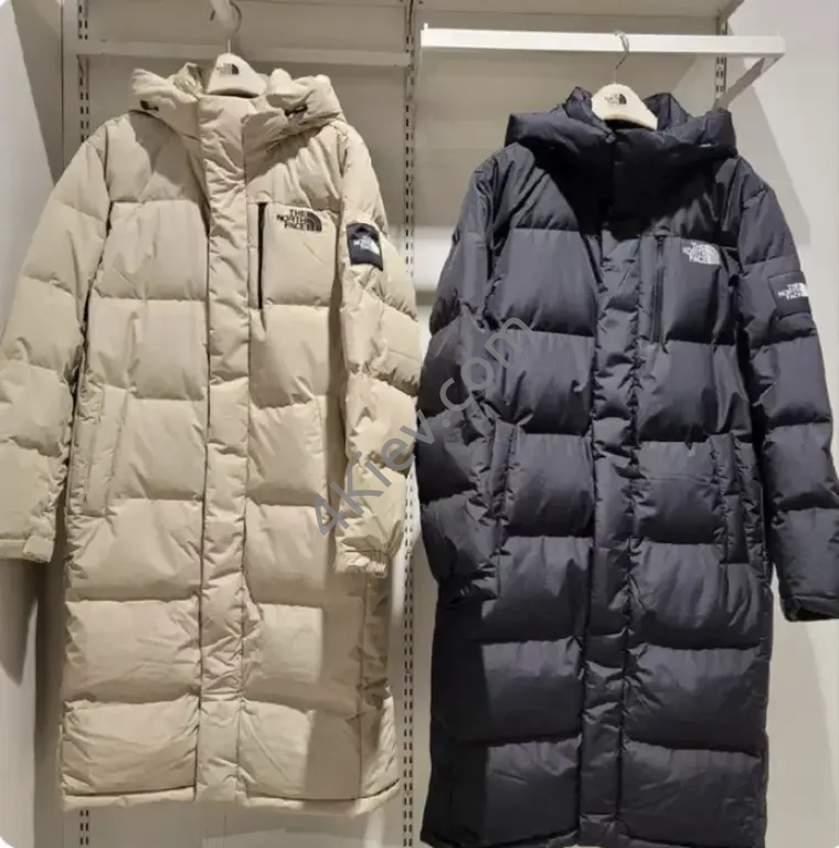 Пуховіки пуховик унисекс the north face черний беж