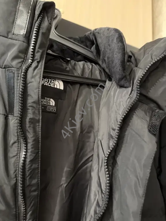 Пуховіки пуховик унисекс the north face черний беж