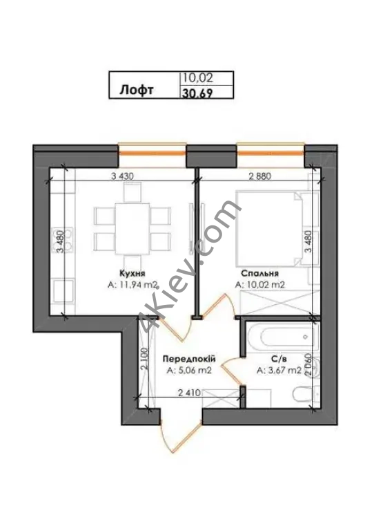 Готова 1К 31м2 с документами у ЖК "Рідний-3". 2 км від метро Теремки!