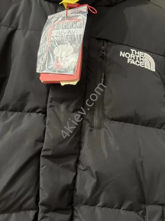 Пуховіки пуховик унисекс the north face черний беж