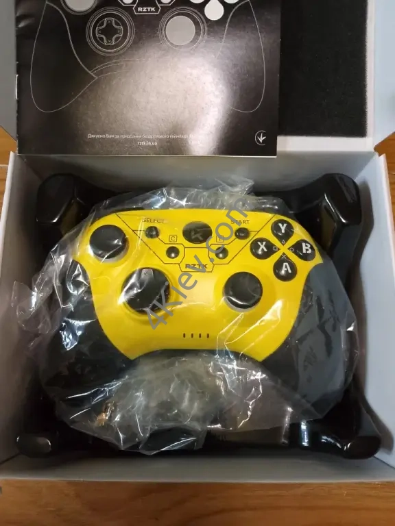 Бездротовий геймпад RZTK GamePad BT 5.0 PC/iOS/Android/PS3/PS4 Yellow