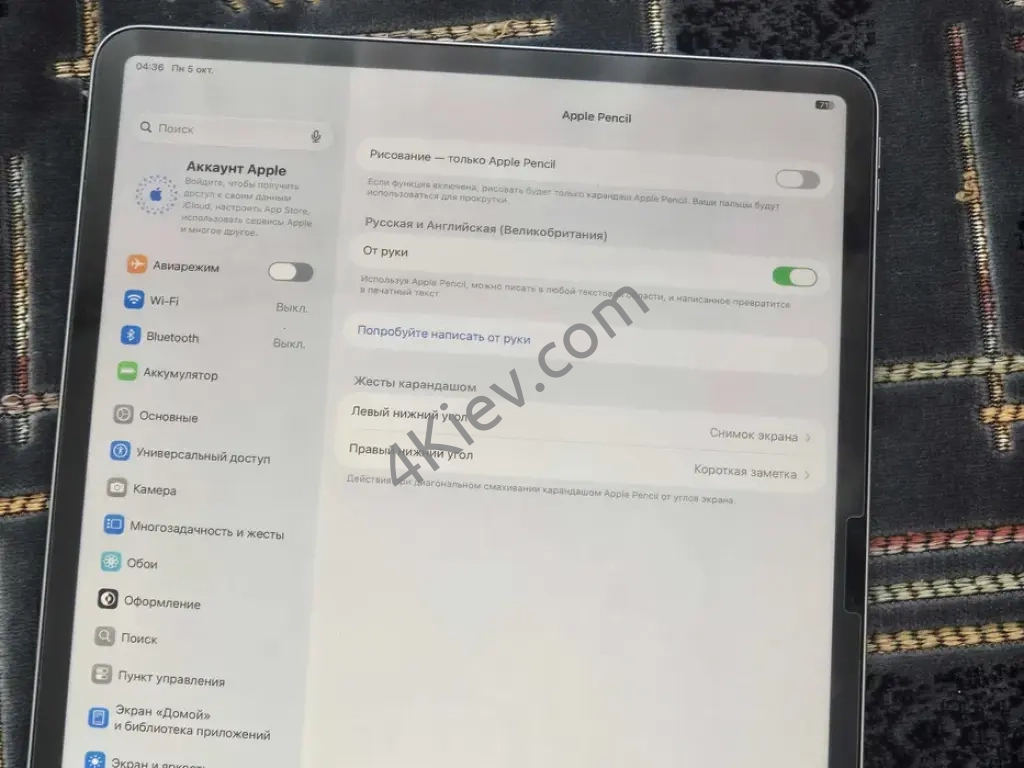 iPad Air 13” 2024 (A2898) M2 256Gb Wi-Fi , є чохол , дріт , без жодних блокувань