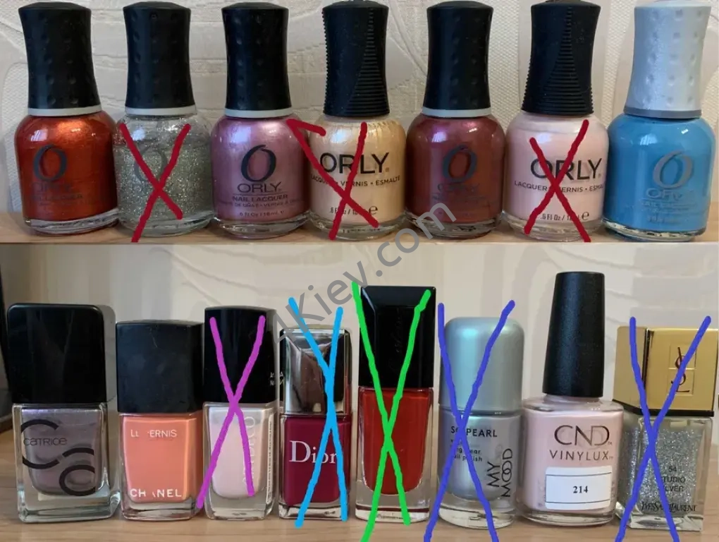 Лак для ногтей Morgan Taylor OPI ORLY CND Chanel KiKo Pupa Dior Catric
