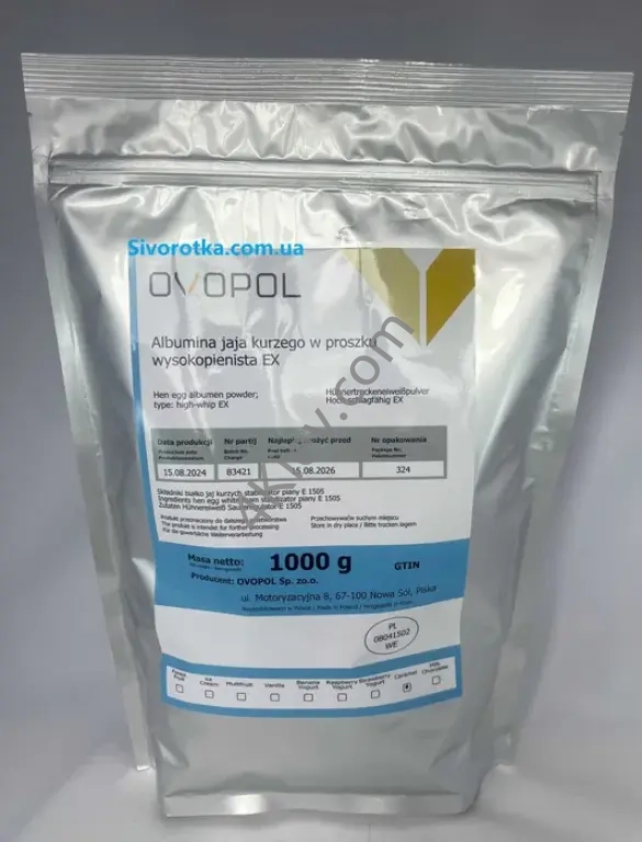 Альбумін Ovopol 90 % альбумин яєчний протеин Польща 1Kg