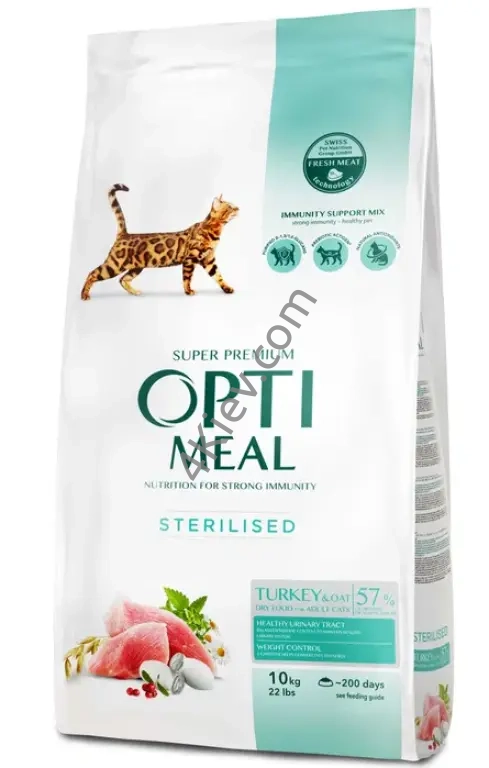 Корм OPTI MEAL для стерелізованих котів 10 кг