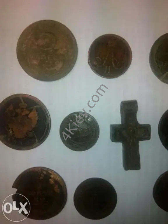 Монеты старые, крест