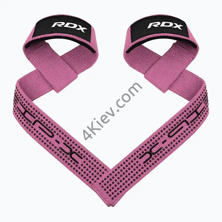 Напульсники для важкої атлетики RDX S4 Weightlifting Wrist Straps pink
