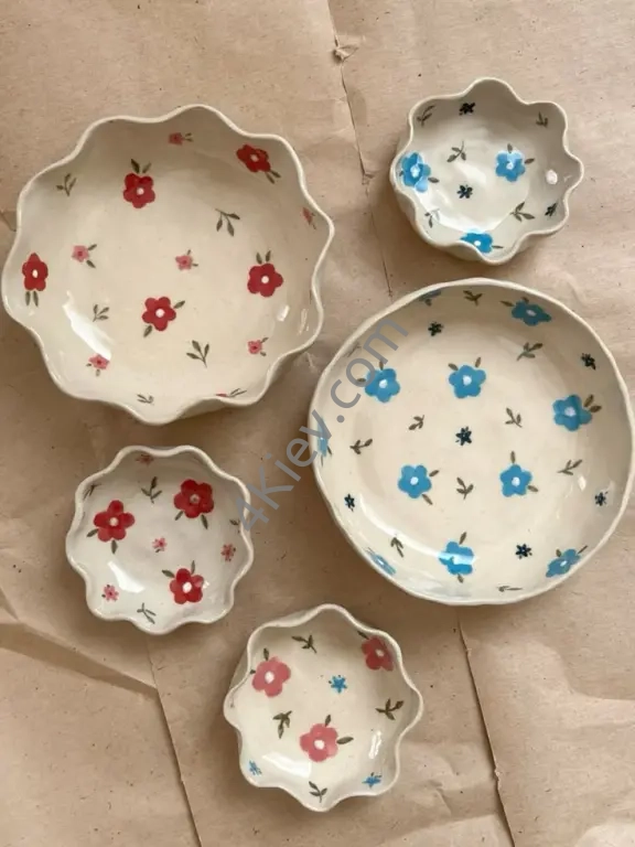 Керамічна миска «Біла квітка»