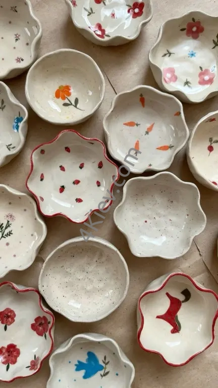 Керамічна миска «Біла квітка»