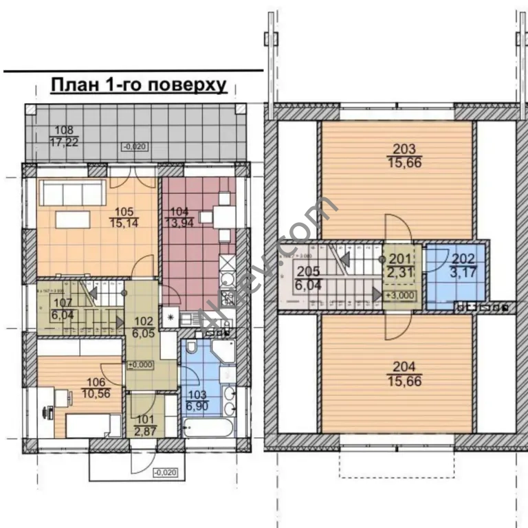 Двоповерховий будинок Михайлівка-Рубежівка