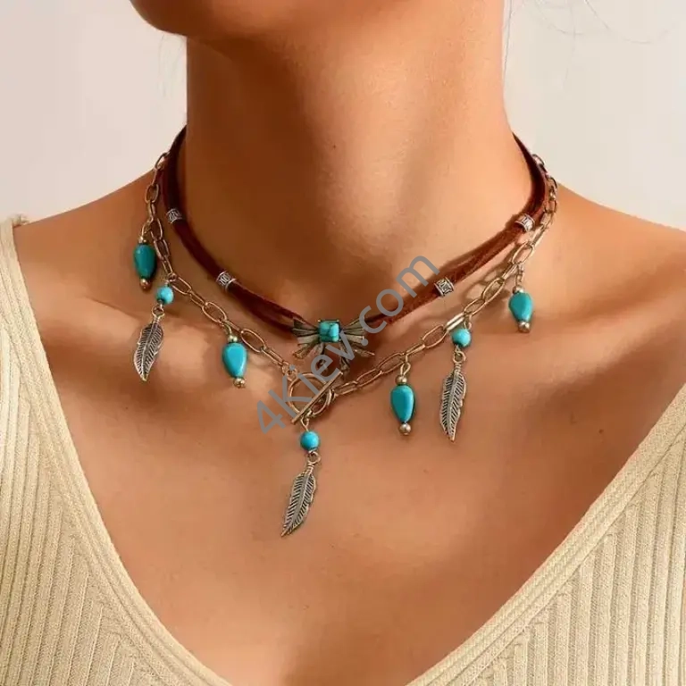 Винтажное этническое ожерелье