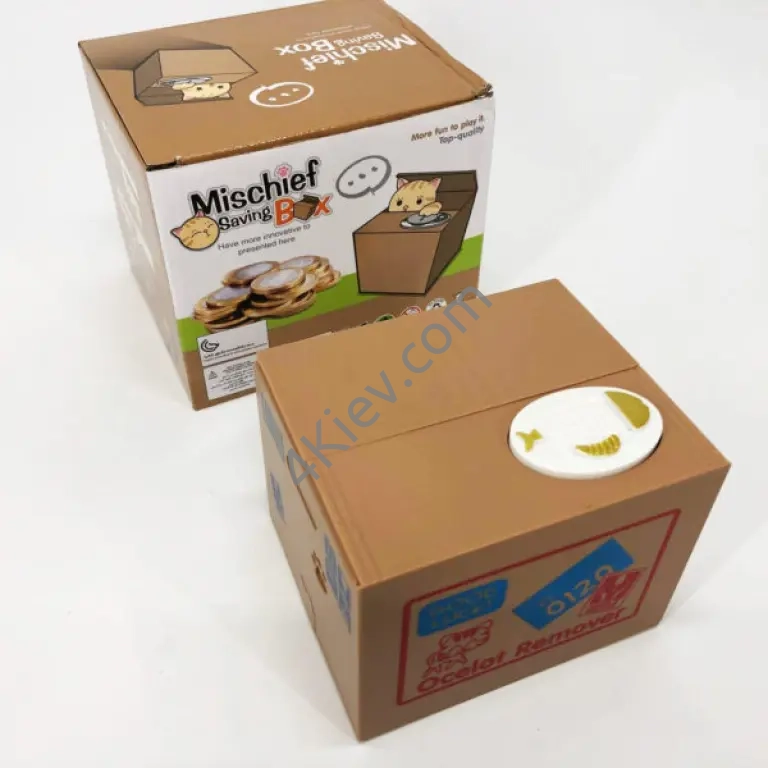 Дитяча сейф скарбничка злодюжка монет у коробці