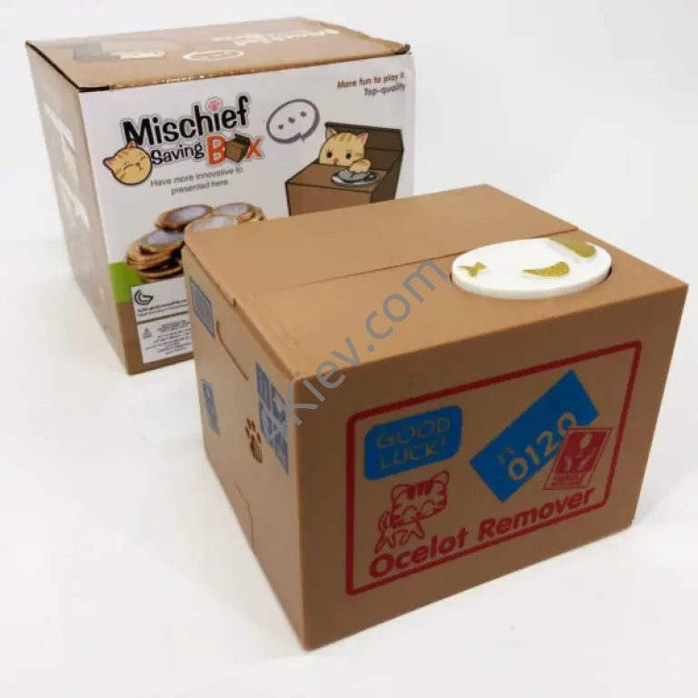 Дитяча сейф скарбничка злодюжка монет у коробці