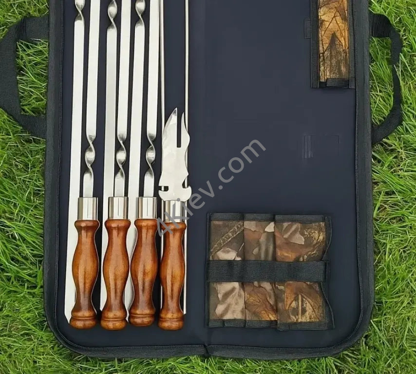 Набір шампурів. Шампур з дерев'яною ручкою від виробника