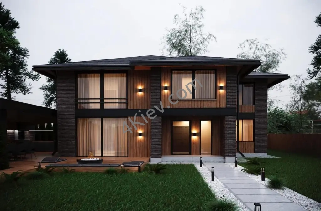 Cтильний двоповерховий будинок