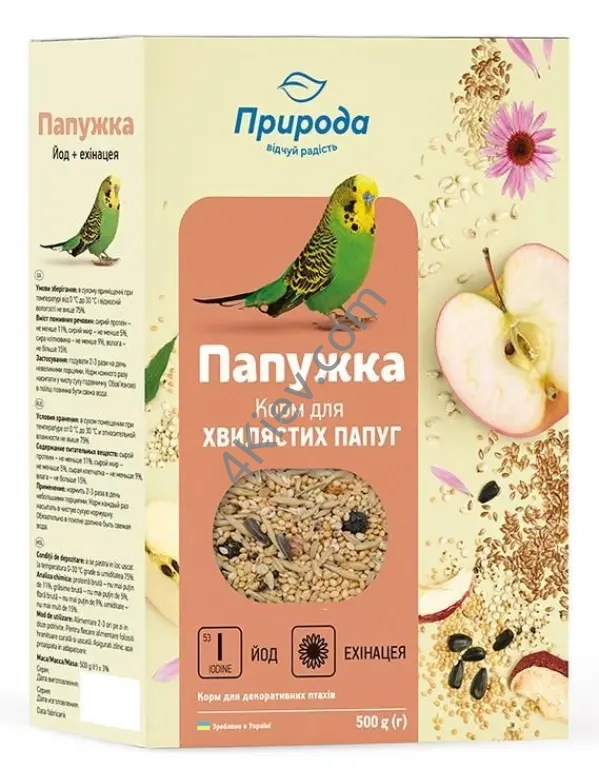 Природа Корм Папужка Йод + Ехінацея