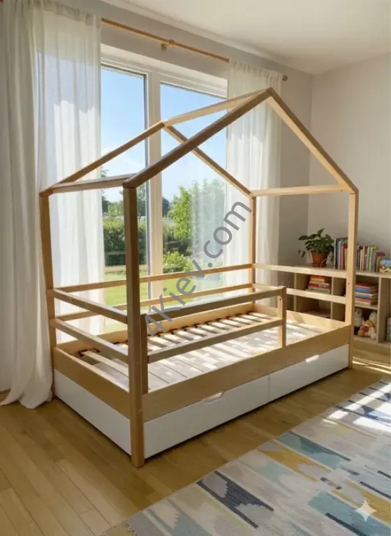 Ліжко кровать детская підліткове домик будиночок монтессорі горище