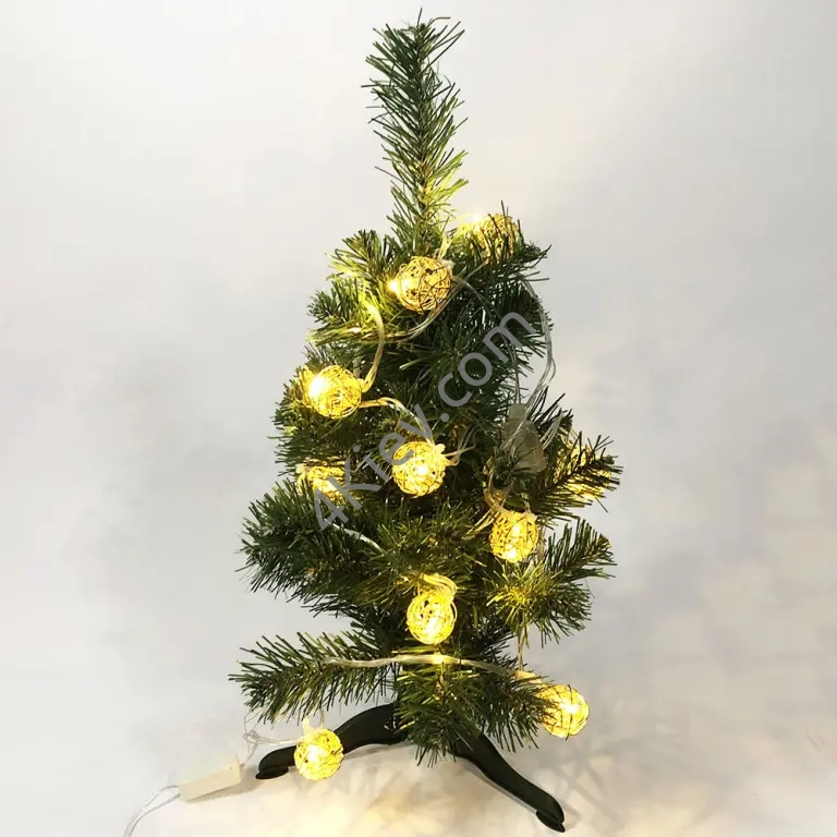 Гірлянда світлодіодна кульки 20 шт із дроту, теплий білий, провід прозорий, 2 м