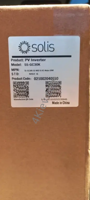 Мережевий інвертор Solis 30квт