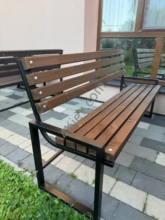 Лавка лофт зі спинкою