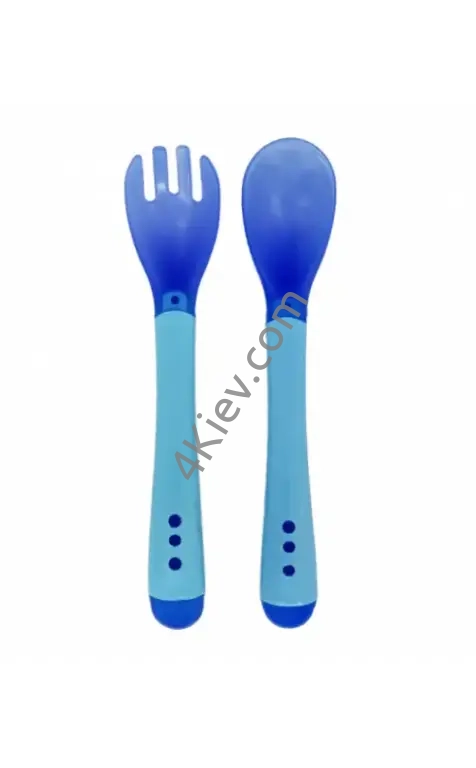 Дитячий набір для годування малюків Ложка + вилка