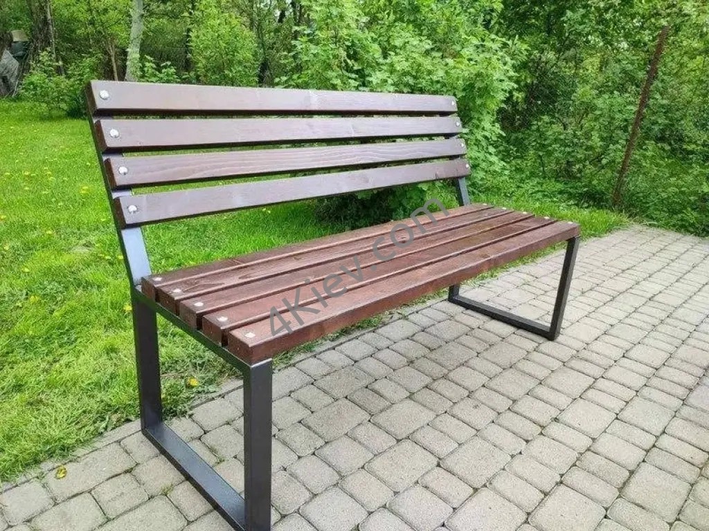 Лавка лофт зі спинкою