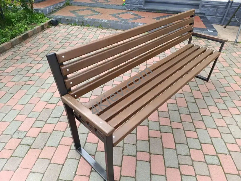 Лавка лофт зі спинкою