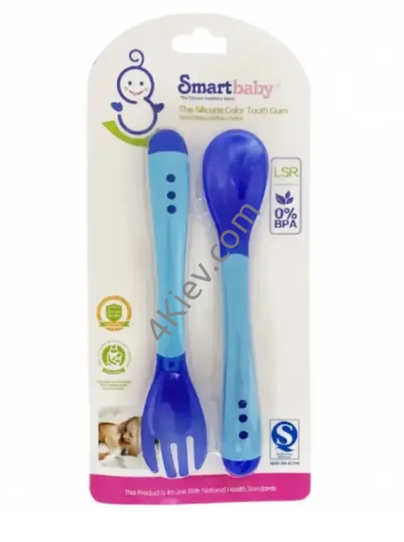 Дитячий набір для годування малюків Ложка + вилка