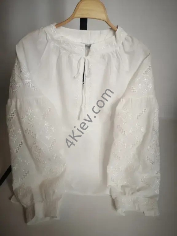 Натуральна жіноча біла вишиванка S, M, L, XL